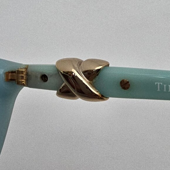 Tiffany & Co TF2074 8134 Havana on Tiffany Blue Cat Eye Eyeglasses Frame w/ Case - Picture 15 of 16